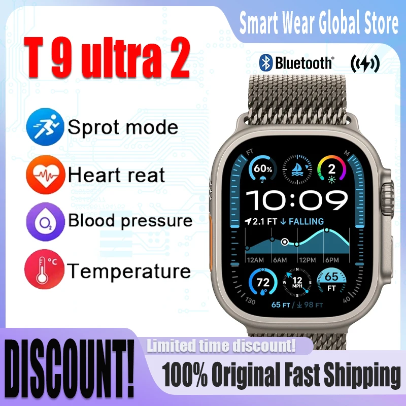 T900 Ultra 2 Смарт-часы для мужчин 49 мм серии 9 Экран Компас Водонепроницаемый для Apple Watch IWO Ultra 9 НОВЫЙ
T900 Ultra 2 Смарт-часы для мужчин 49 мм серии 9 Экран Компас Водонепроницаемый для Apple Watch IWO Ultra 9 НОВЫЙ 