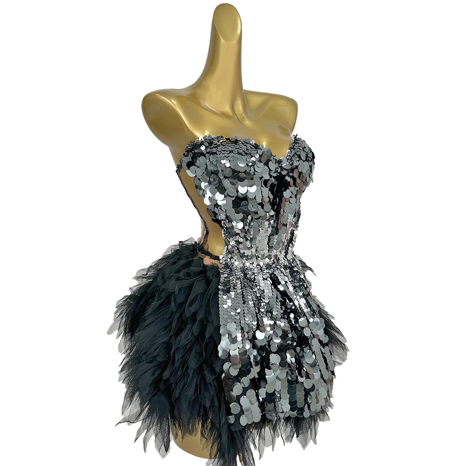 Off-Shoulder Sequin Prom Dress Singer Black Birthday Party Dresses Sexy 2-Piece Outfit Set Gowns Cocktail Dress Costume Yekong
Off-Shoulder Sequin Prom Dress Singer Black Birthday Party Dresses Sexy 2-Piece Outfit Set Gowns Cocktail Dress Costume Yekong
