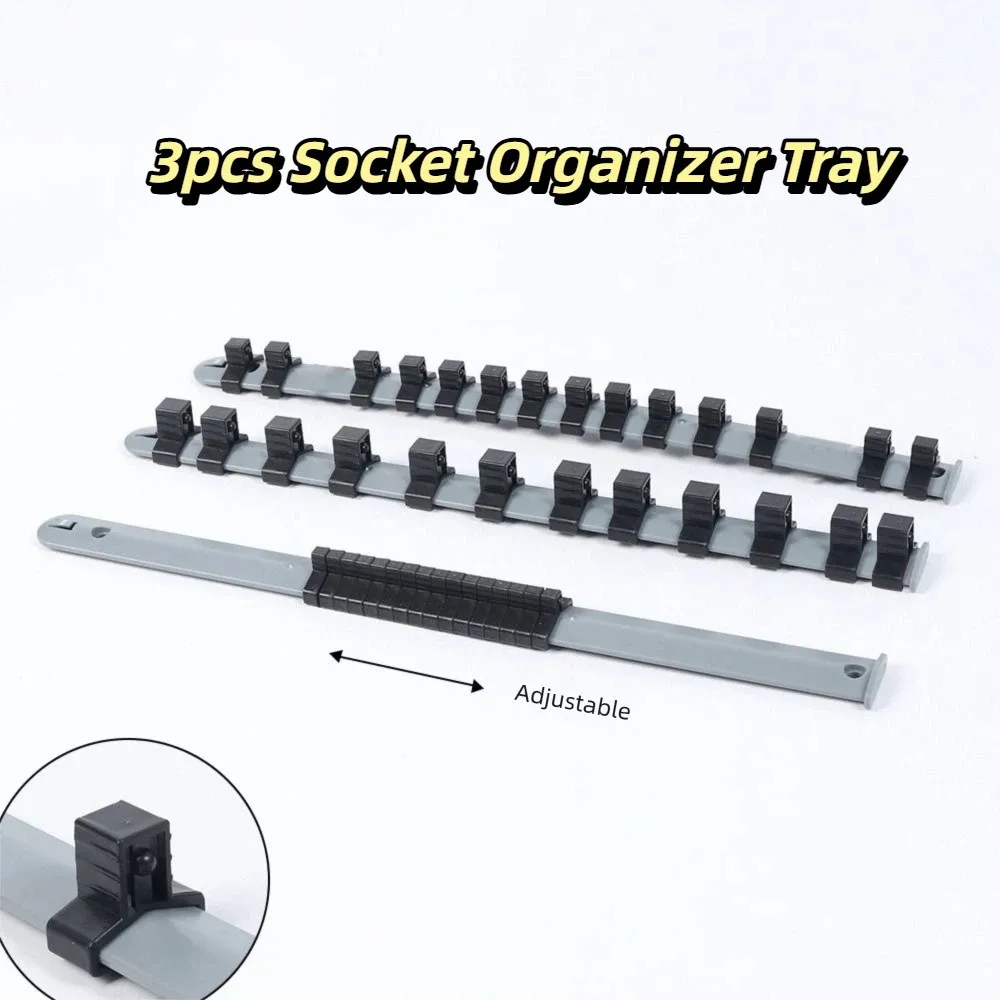 350mm Length Socket Storage Rack 1/4in Size 1/2in Size Socket Organizer Tray Plastic Material 3/8in Size Plastic Organizer Tray
350mm Length Socket Storage Rack 1/4in Size 1/2in Size Socket Organizer Tray Plastic Material 3/8in Size Plastic Organizer Tray