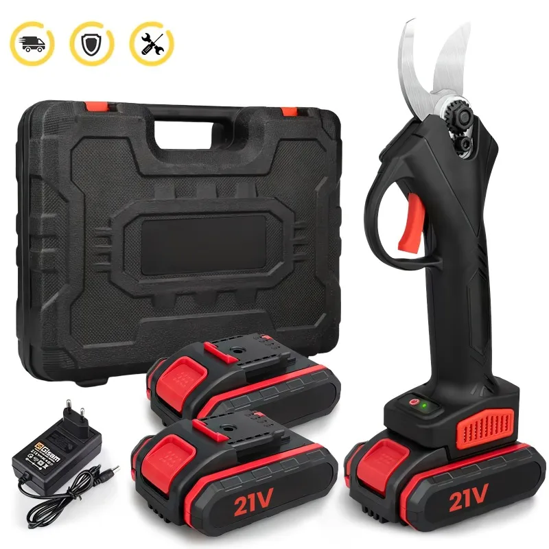 Electric Pruning Shears for Trimming Trees and Bonsai Without Cords, Comes Rechargeable 21V Batteries for Cordless Operation
Electric Pruning Shears for Trimming Trees and Bonsai Without Cords, Comes Rechargeable 21V Batteries for Cordless Operation