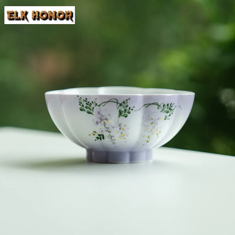 2pc/Lot Hand-painted Wisteria Flower Oval Petal Teacup Japanese Tea Bowl Jug Tea-tasting Smelling Cup Jianzhan Master Cups 90ml
2pc/Lot Hand-painted Wisteria Flower Oval Petal Teacup Japanese Tea Bowl Jug Tea-tasting Smelling Cup Jianzhan Master Cups 90ml