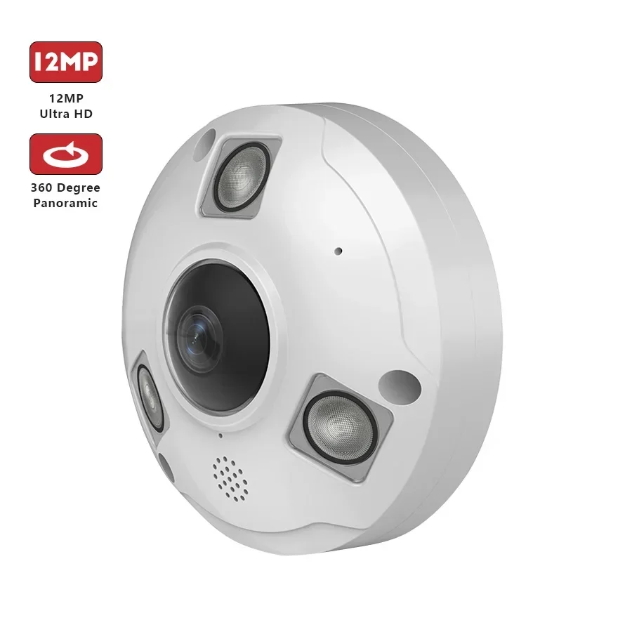 12MP Panoramic Network IR Fisheye Camera Two-way Audio Night Vision 360 Degree POE IP Security CCTV Camera
12MP Panoramic Network IR Fisheye Camera Two-way Audio Night Vision 360 Degree POE IP Security CCTV Camera