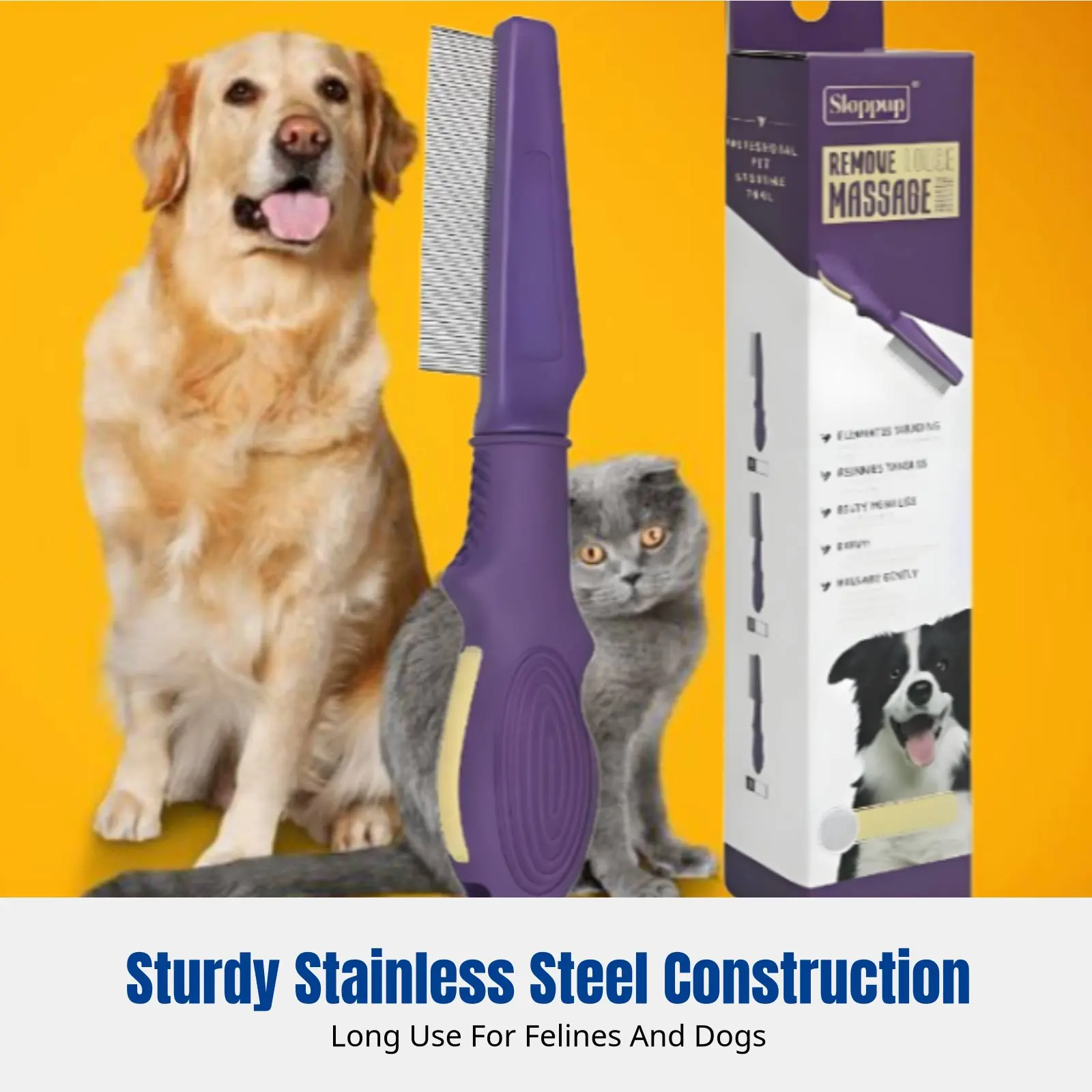 Stainless Steel Pet Needle Comb, Cat Dog Grooming, Removes Shedding and Mats, Self-Cleaning
Stainless Steel Pet Needle Comb, Cat Dog Grooming, Removes Shedding and Mats, Self-Cleaning