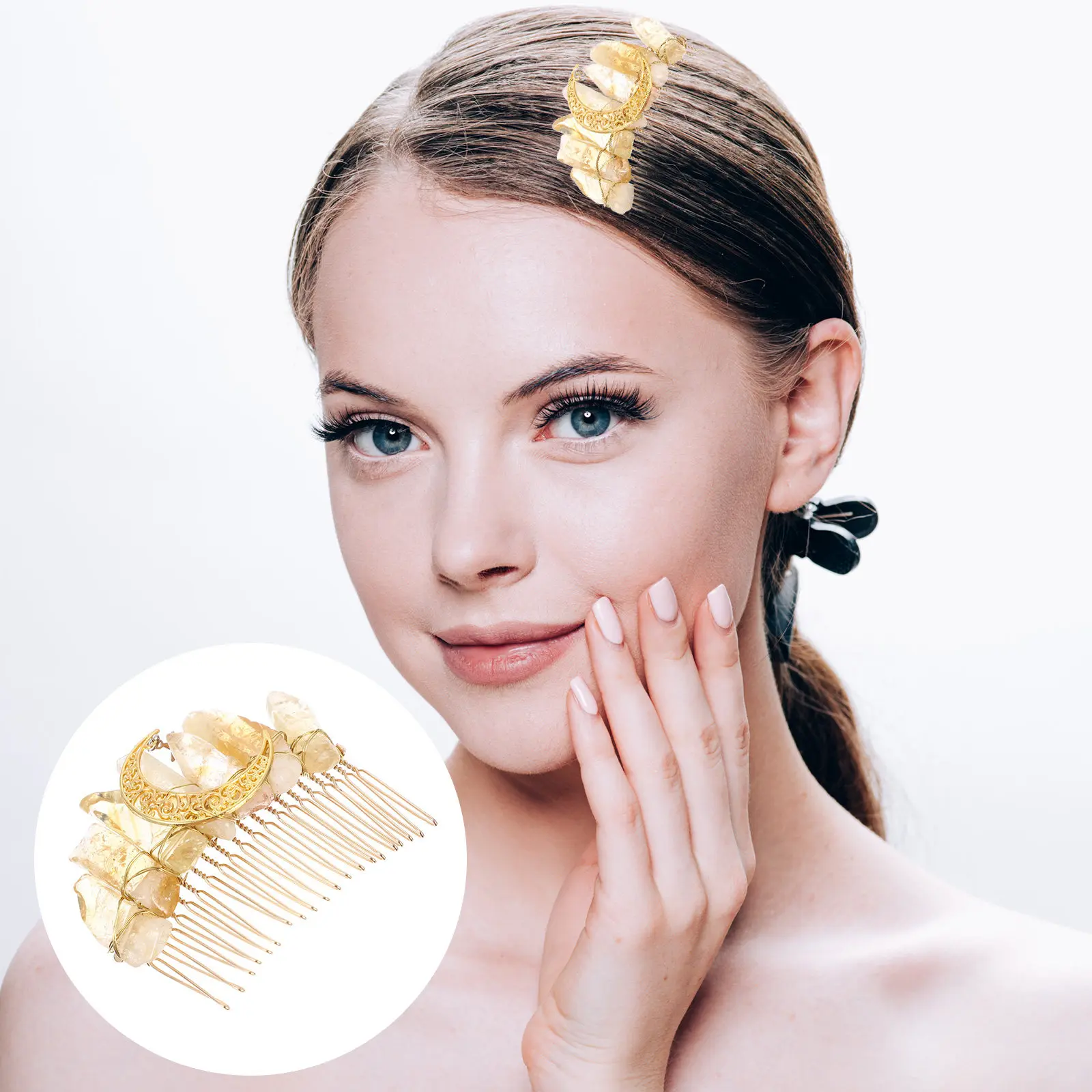 Crystal Hair Comb for Women Exquisite Delicate Wedding Headdress Party Prom Garden Ceremony Beach Honeymoon Fashion Hair
Crystal Hair Comb for Women Exquisite Delicate Wedding Headdress Party Prom Garden Ceremony Beach Honeymoon Fashion Hair