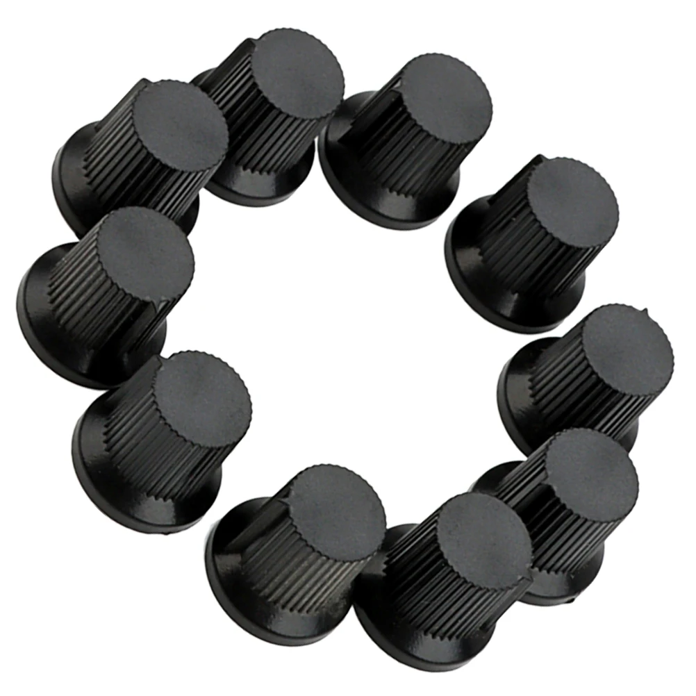10pcs Black Plastic Knobs Durable Volume Control Caps for Guitar Potentiometer Amplifier Instrument Sound Accessories
10pcs Black Plastic Knobs Durable Volume Control Caps for Guitar Potentiometer Amplifier Instrument Sound Accessories