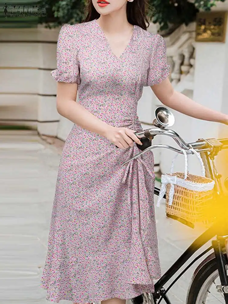 2023 ZANZEA Summer Floral Printed Dress Woman Fashion Puff Sleeve Dresses Female Elegant Ruffles Vestidos Casual Party Sundress
2023 ZANZEA Summer Floral Printed Dress Woman Fashion Puff Sleeve Dresses Female Elegant Ruffles Vestidos Casual Party Sundress
