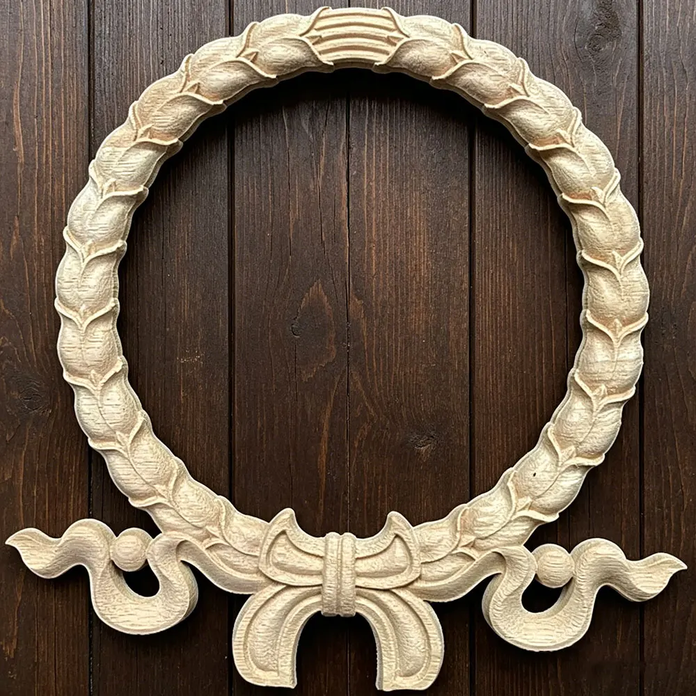 24cm Round Wood Applique Round Flower Exquisite Carving Natural Wood Appliques Corner Appliques Frame Wall Furniture Decoration
24cm Round Wood Applique Round Flower Exquisite Carving Natural Wood Appliques Corner Appliques Frame Wall Furniture Decoration