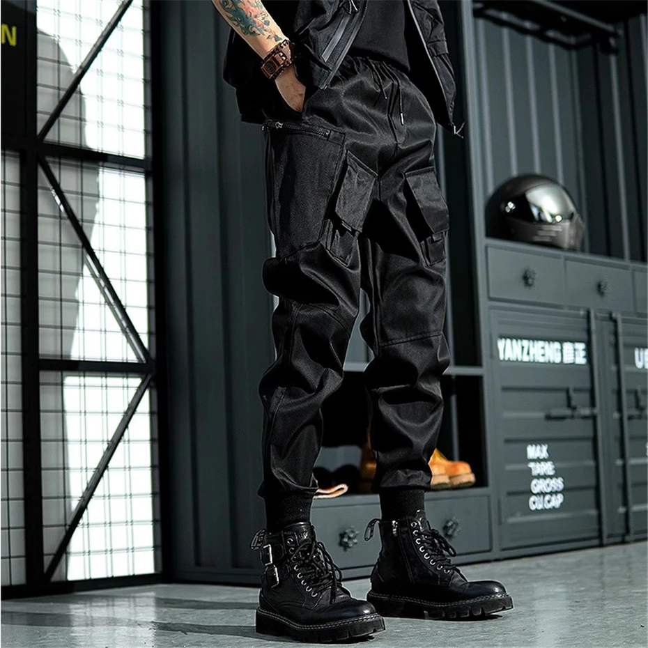 Tactical Black Harem Pants Mens Streetwear Hip Hop Punk Paratrooper Trousers Men Multiple Pockets Baggy Cargo Ankle Length Pant
Tactical Black Harem Pants Mens Streetwear Hip Hop Punk Paratrooper Trousers Men Multiple Pockets Baggy Cargo Ankle Length Pant