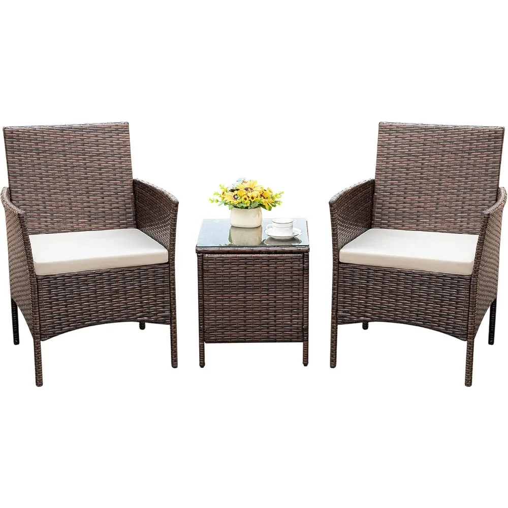 Patio Chairs Set of 2 Outdoor Front Porch Furniture Bistro Set 3 Piece Wicker Patio Chairs Balcony Furniture for Backyard Patio
Patio Chairs Set of 2 Outdoor Front Porch Furniture Bistro Set 3 Piece Wicker Patio Chairs Balcony Furniture for Backyard Patio