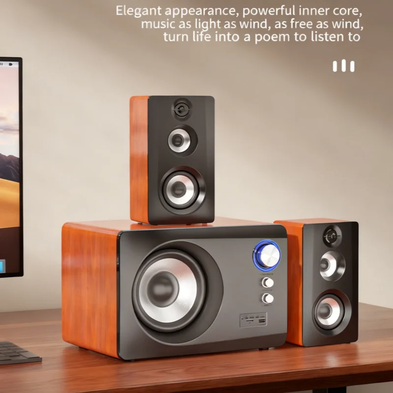 2.1 Active Speakers Desktop Computer Speaker Multimedia Audio Notebook Home Desktop High-quality Subwoofer Bluetooth/wired Mode