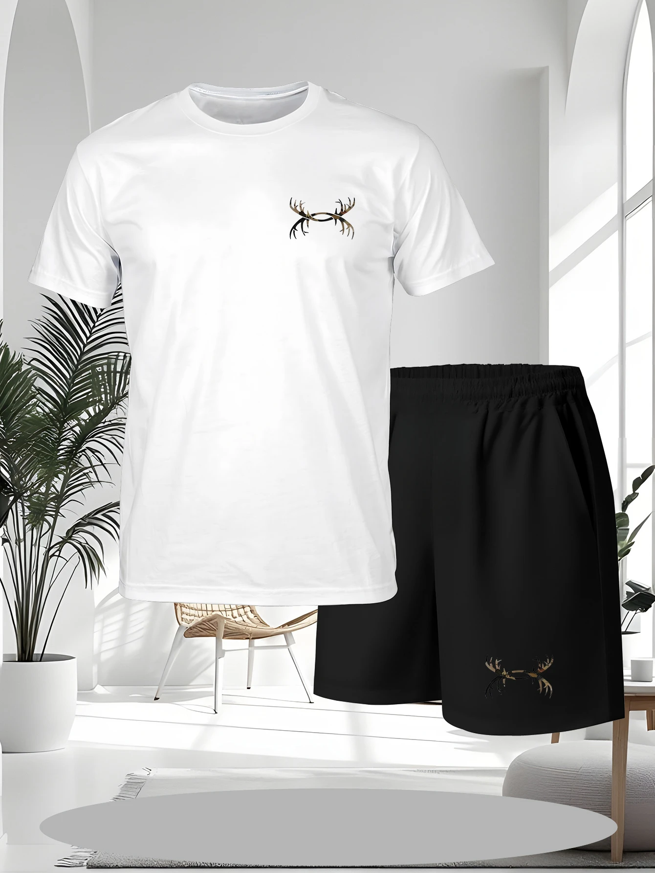 New Men Printed T-Shirt & Shorts 2Pcs Set Breathable Quick Dry Casual Sport Outfit Multi-use for Home Office Sports Dating
New Men Printed T-Shirt & Shorts 2Pcs Set Breathable Quick Dry Casual Sport Outfit Multi-use for Home Office Sports Dating