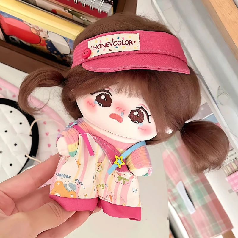 For 10cm Cotton Doll Clothes Cute Rainbow Striped Top With Sun Hat Fashion Pink Overalls Cartoon Doll Dressing Accessories Gift
For 10cm Cotton Doll Clothes Cute Rainbow Striped Top With Sun Hat Fashion Pink Overalls Cartoon Doll Dressing Accessories Gift