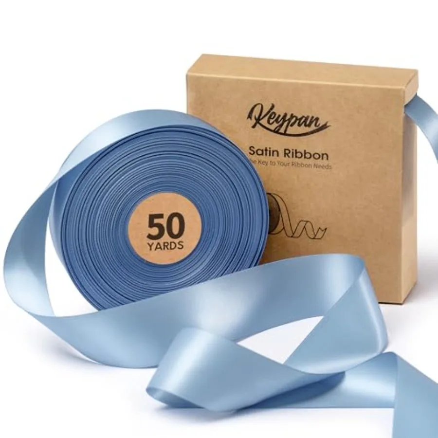 Blue Satin Ribbon 1-1/2 Inch x 50 Yards Double-Faced Ribbons for Gift Wrapping Flower Bouquet Wedding Paper Bows Invitations Cr
Blue Satin Ribbon 1-1/2 Inch x 50 Yards Double-Faced Ribbons for Gift Wrapping Flower Bouquet Wedding Paper Bows Invitations Cr