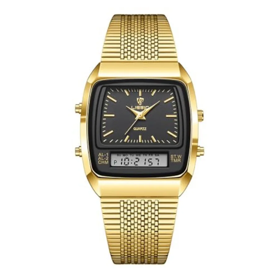 Unisex Men Women Simple Dual Display Dual Movement Analog Quartz Wristwatch Digital Couple Watches
Unisex Men Women Simple Dual Display Dual Movement Analog Quartz Wristwatch Digital Couple Watches