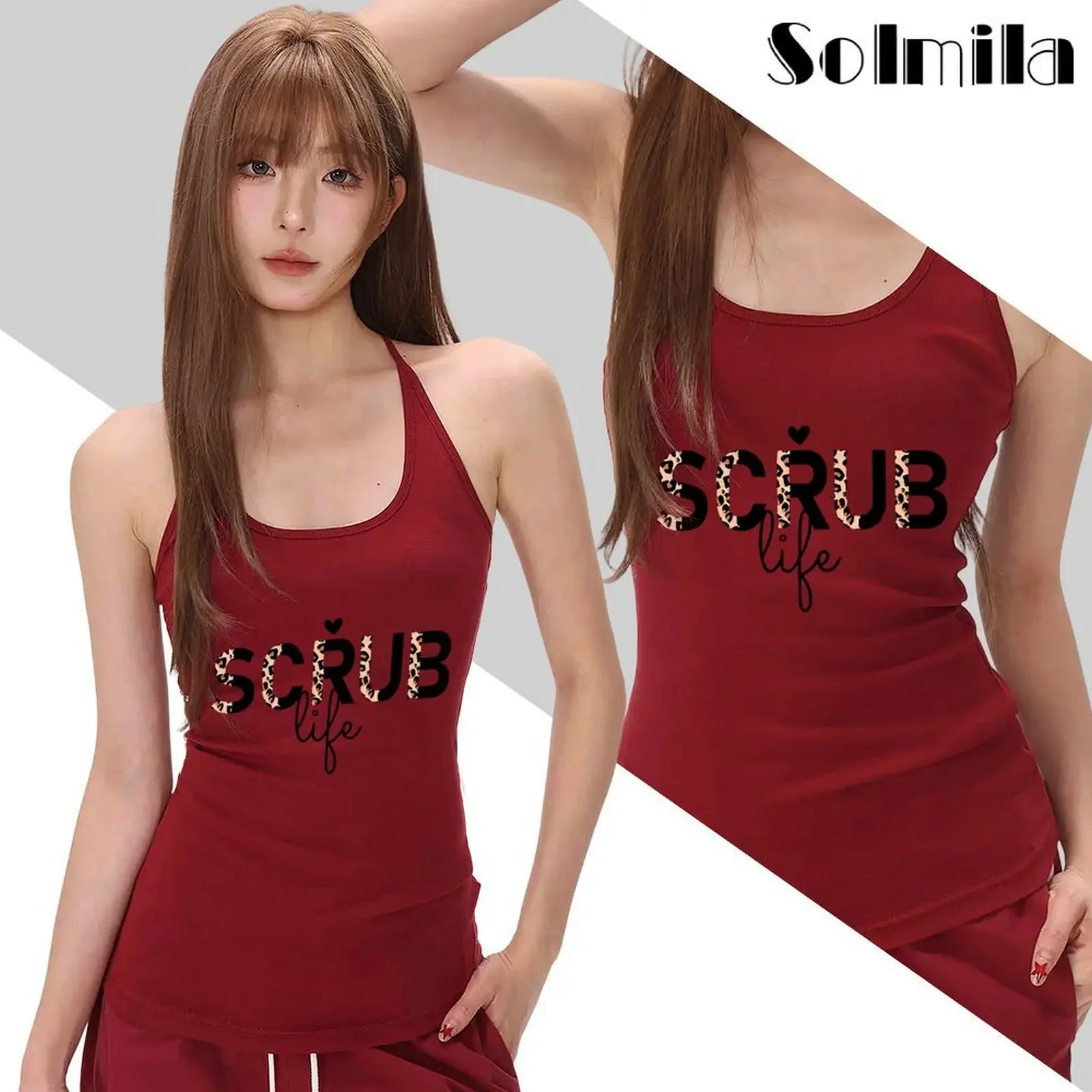 Summer Women Slim Fit Leopard Print Letter Print Halter Neck Breathable Soft Sexy Summer Sleeveless Vest Casual Outings Top 2025
Summer Women Slim Fit Leopard Print Letter Print Halter Neck Breathable Soft Sexy Summer Sleeveless Vest Casual Outings Top 2025