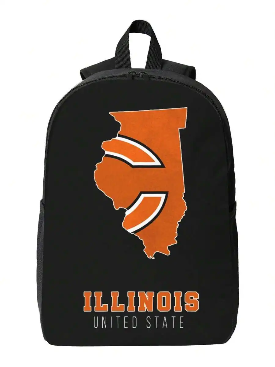 Illinois State Map Design Black Laptop Backpack For Adults
Illinois State Map Design Black Laptop Backpack For Adults