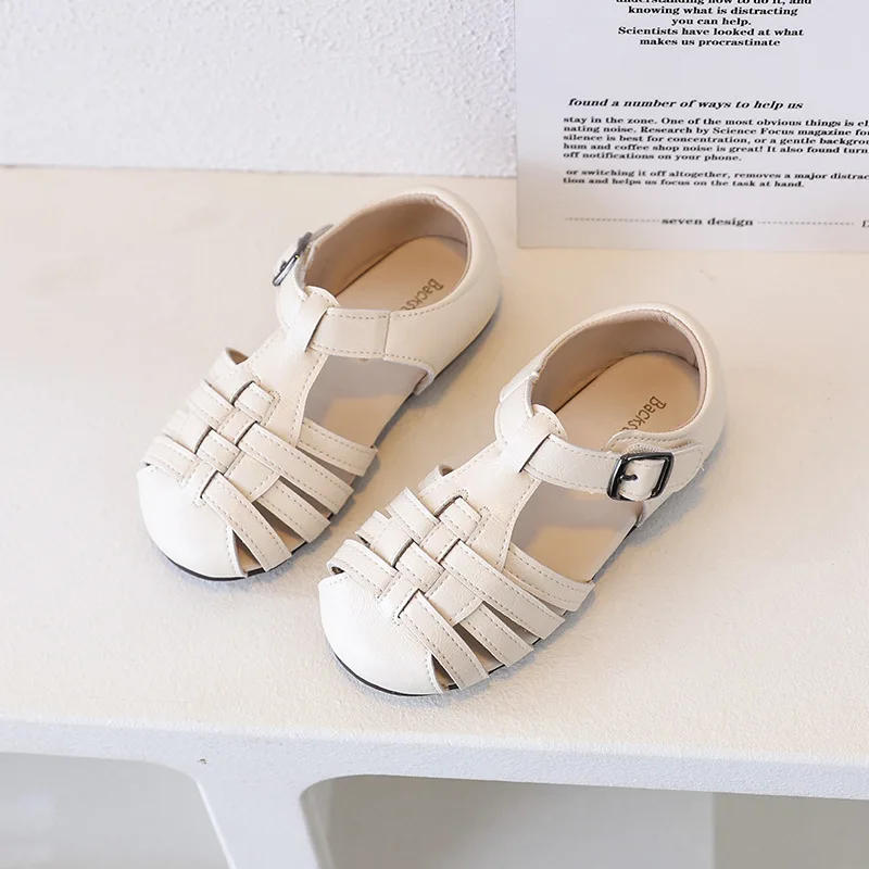 Girls' Sandals 26 Summer New Fashionable Breathable Beach Weaving Girls' Sandals Genuine Leather Soft Bottom Baby Walking Shoes
Girls' Sandals 26 Summer New Fashionable Breathable Beach Weaving Girls' Sandals Genuine Leather Soft Bottom Baby Walking Shoes
