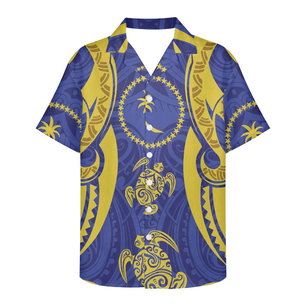 Cuban Edition Men's Shirt Samoan Blue Bottom Print Yellow Turtle Shirt Summer Short Sleeve Lapel Clothing Suitable For Parties
Cuban Edition Men's Shirt Samoan Blue Bottom Print Yellow Turtle Shirt Summer Short Sleeve Lapel Clothing Suitable For Parties