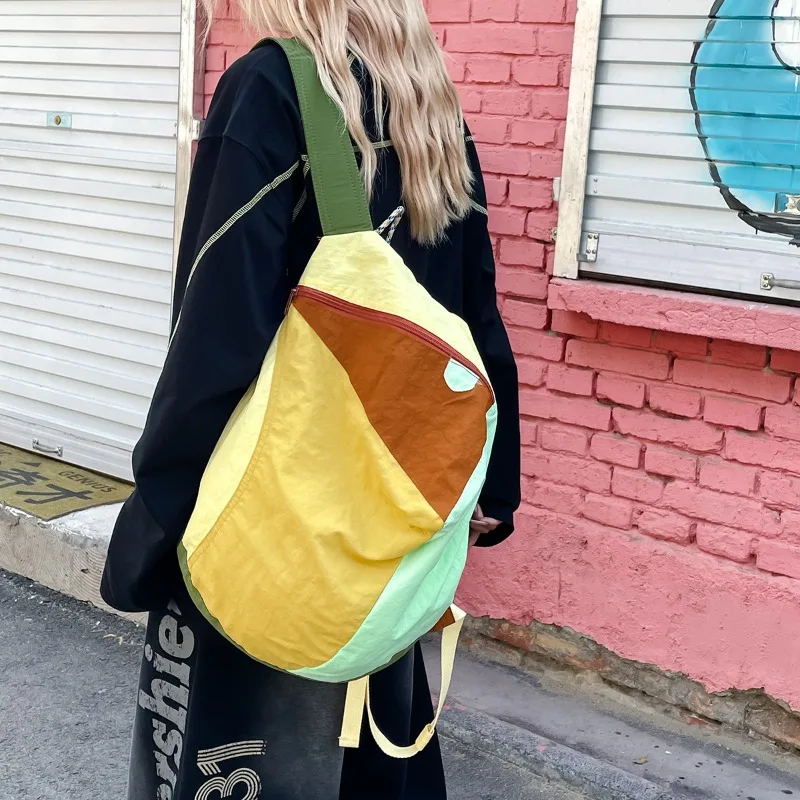 Cross-border color splicing backpack 2025 niche trend going out cycling backpack large capacity lightweight casual schoolbag
Cross-border color splicing backpack 2025 niche trend going out cycling backpack large capacity lightweight casual schoolbag