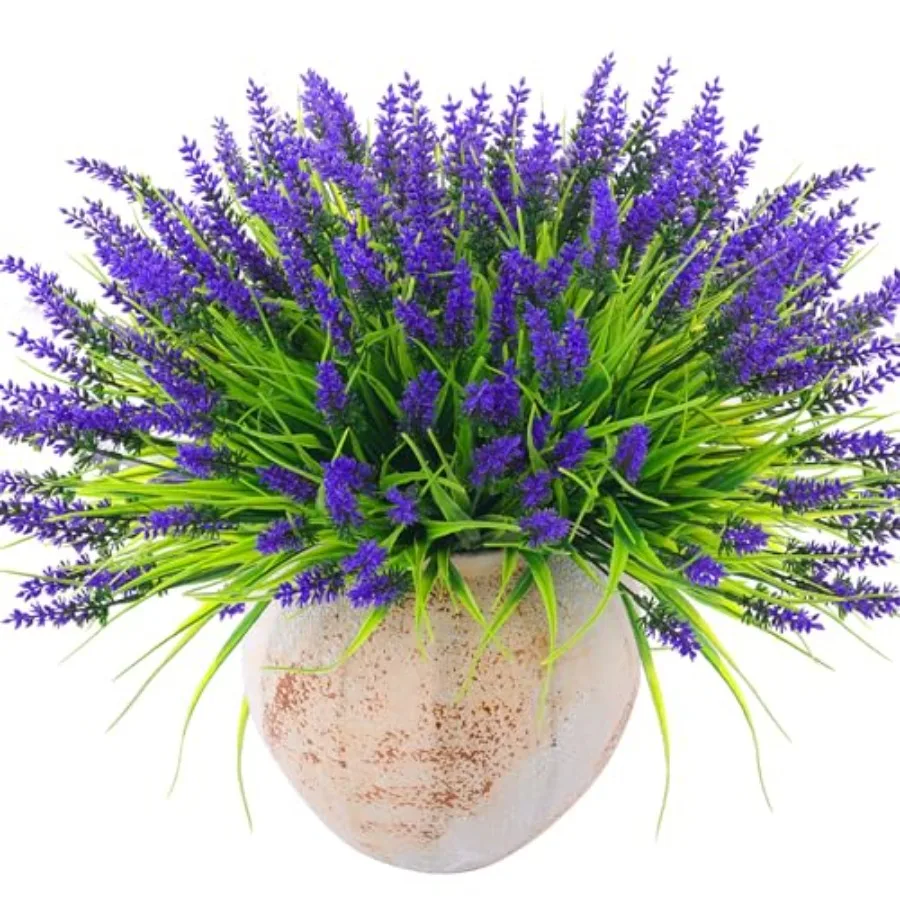 44 Pcs Artificial Outdoor Flowers Lavender Fake Greenery Plants UV Resistant Grass with Purple Flowers for Pot Decor for Window
44 Pcs Artificial Outdoor Flowers Lavender Fake Greenery Plants UV Resistant Grass with Purple Flowers for Pot Decor for Window