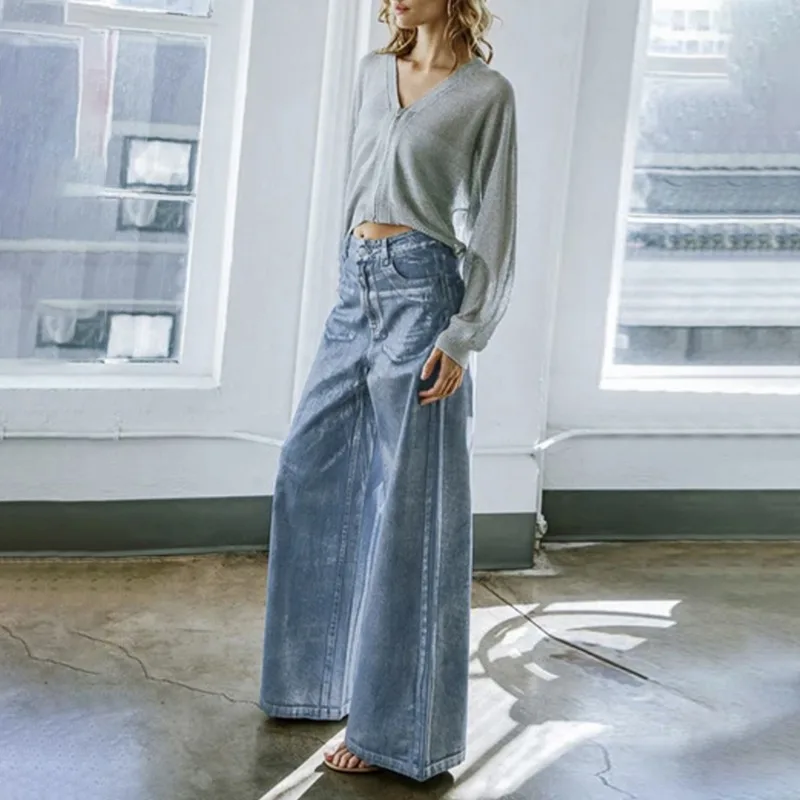 Women's High Waisted Wide Leg Jeans 2026 New Trendy Printed Denim Palazzo Pants Urban Casual Baggy Trousers Bottoms
Women's High Waisted Wide Leg Jeans 2026 New Trendy Printed Denim Palazzo Pants Urban Casual Baggy Trousers Bottoms