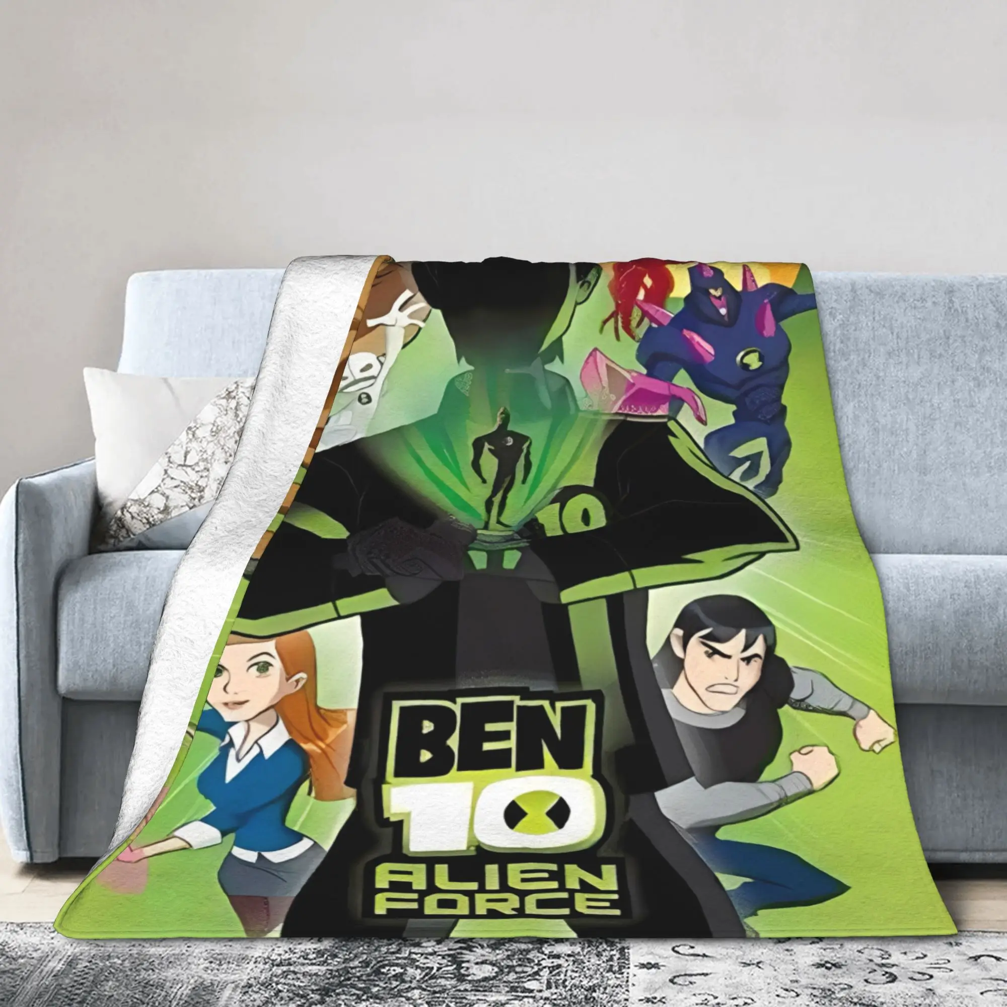 Ben 10: Alien Force Blanket Lightweight Thin Fleece Novelty Gifts Throw Blanket Quilt
Ben 10: Alien Force Blanket Lightweight Thin Fleece Novelty Gifts Throw Blanket Quilt