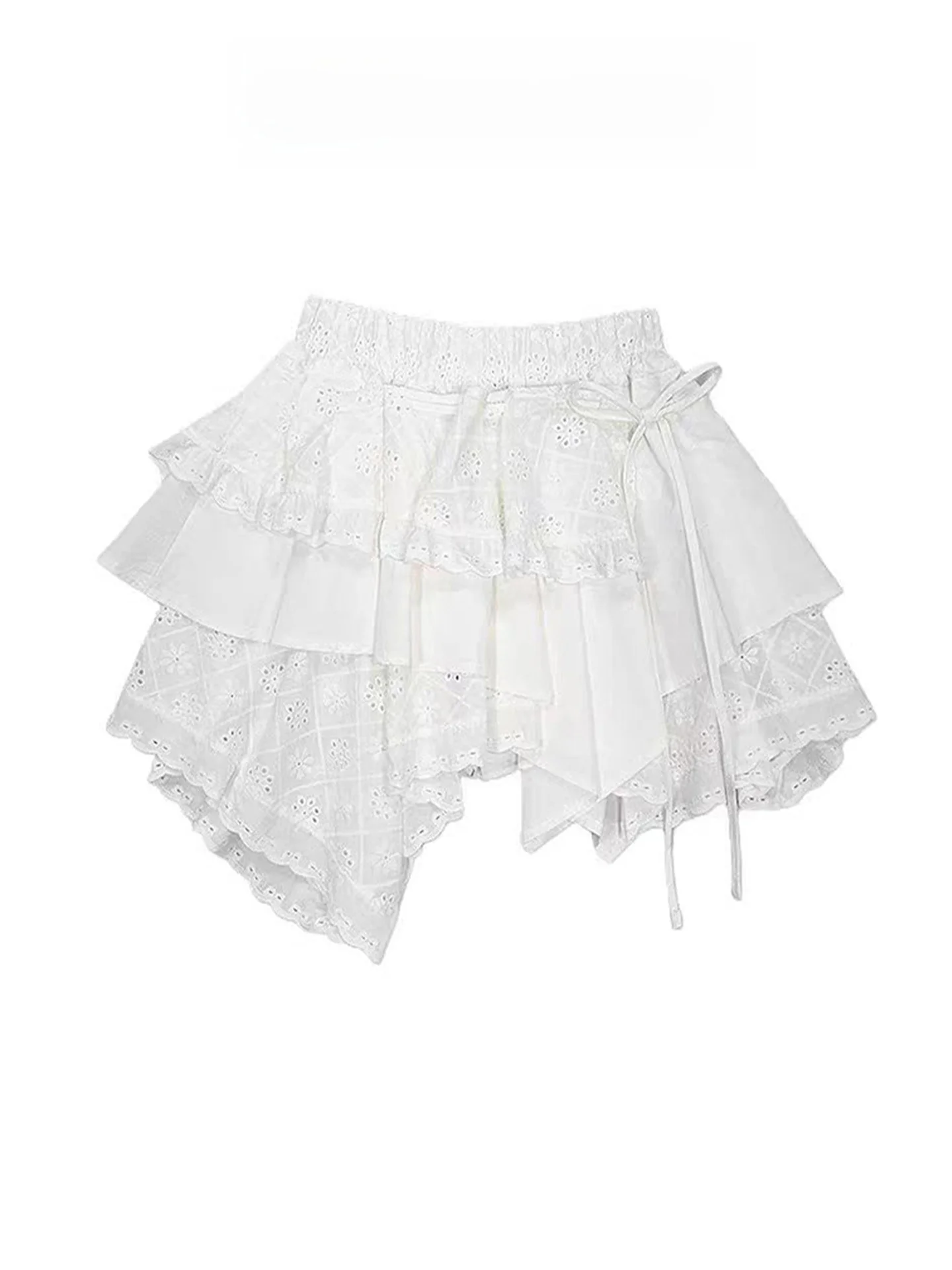 Юбка с высокой талией и асимметричной кружевной отделкой, женская, в стиле Spicy Girl, маленький размер, пышная, А-силуэт, корейская повседневная одежда
Юбка с высокой талией и асимметричной кружевной отделкой, женская, в стиле Spicy Girl, маленький размер, пышная, А-силуэт, корейская повседневная одежда