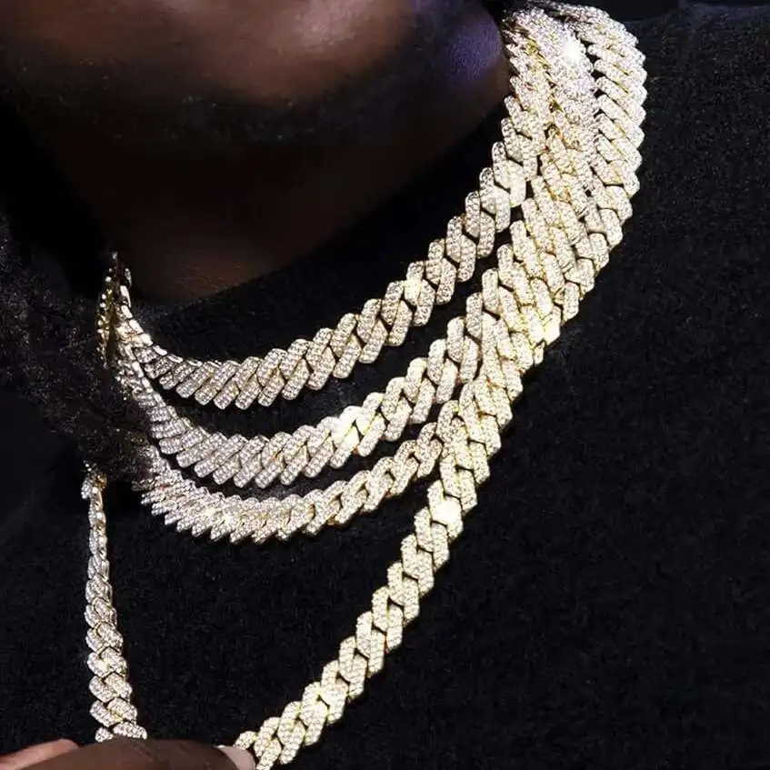 Iced Out Vvs 14mm Cuban Link Chain Pass Diamond Tester 925 Sterling Silver Gold Plated Moissanite Cuban Chain
Iced Out Vvs 14mm Cuban Link Chain Pass Diamond Tester 925 Sterling Silver Gold Plated Moissanite Cuban Chain