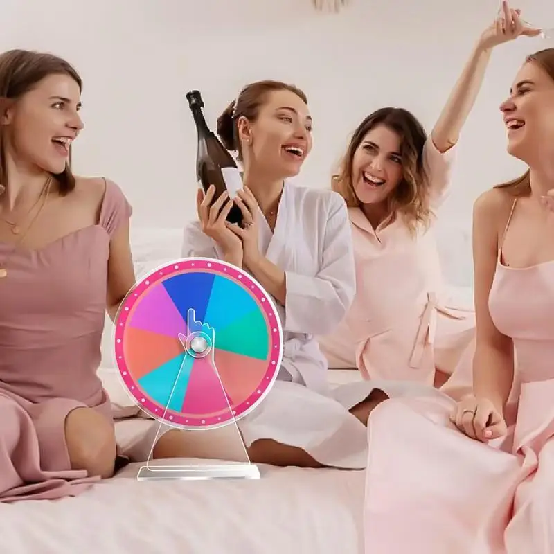 Вращающееся колесо для призов, игровое колесо, акриловая настольная рулетка с маркером, стираемая игрушка Lucky Draw, цвет радуги для карнавальной торговли
Вращающееся колесо для призов, игровое колесо, акриловая настольная рулетка с маркером, стираемая игрушка Lucky Draw, цвет радуги для карнавальной торговли