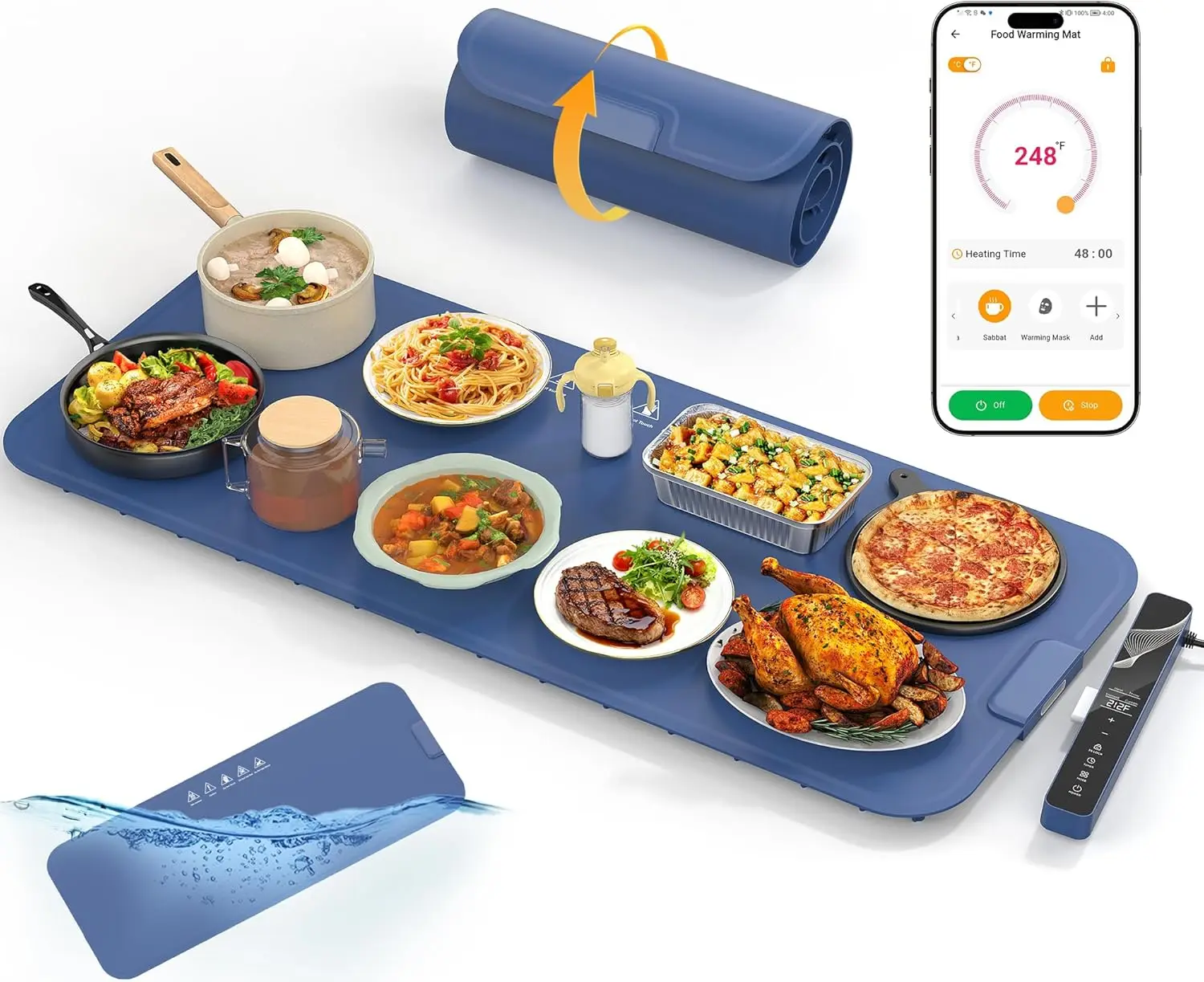 Коврик для подогрева еды очень большой 37 x 15 футов с управлением через приложение, электрический поддон для подогрева, регулируемая температура, 99-часовой таймер, можно мыть в посудомоечной машине
Коврик для подогрева еды очень большой 37 x 15 футов с управлением через приложение, электрический поддон для подогрева, регулируемая температура, 99-часовой таймер, можно мыть в посудомоечной машине