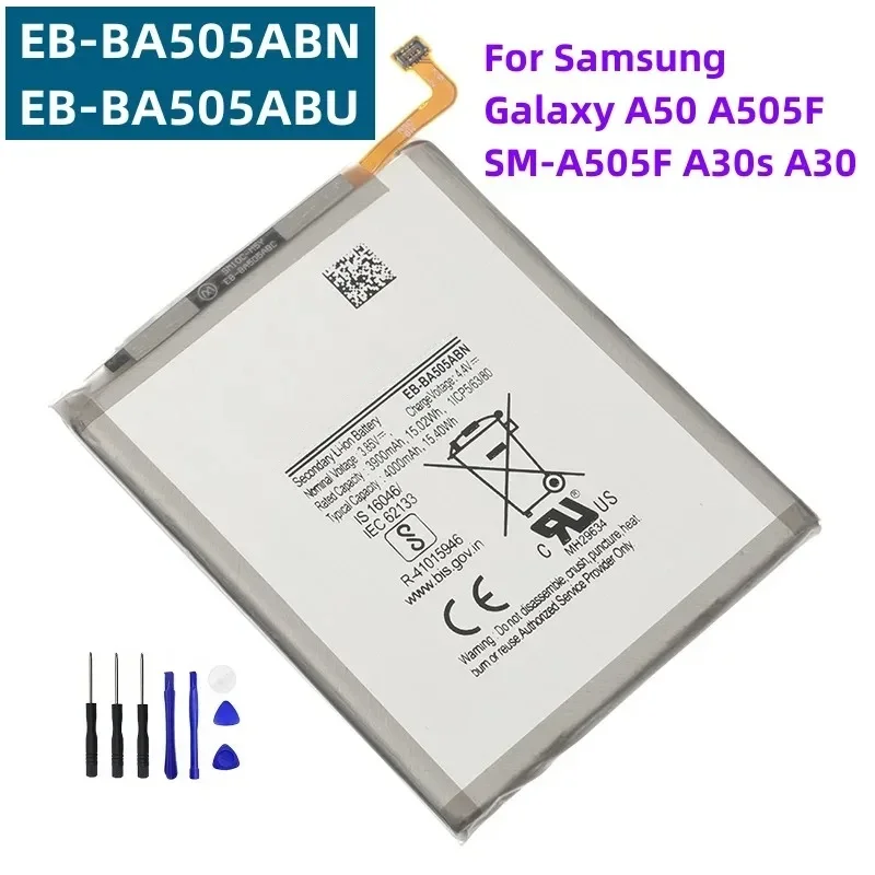 Новый аккумулятор EB-BA505ABU для Samsung Galaxy A50 A30s A30 A505F SM-A505F A505FN DS GN A505W EB-BA505ABN
Новый аккумулятор EB-BA505ABU для Samsung Galaxy A50 A30s A30 A505F SM-A505F A505FN DS GN A505W EB-BA505ABN