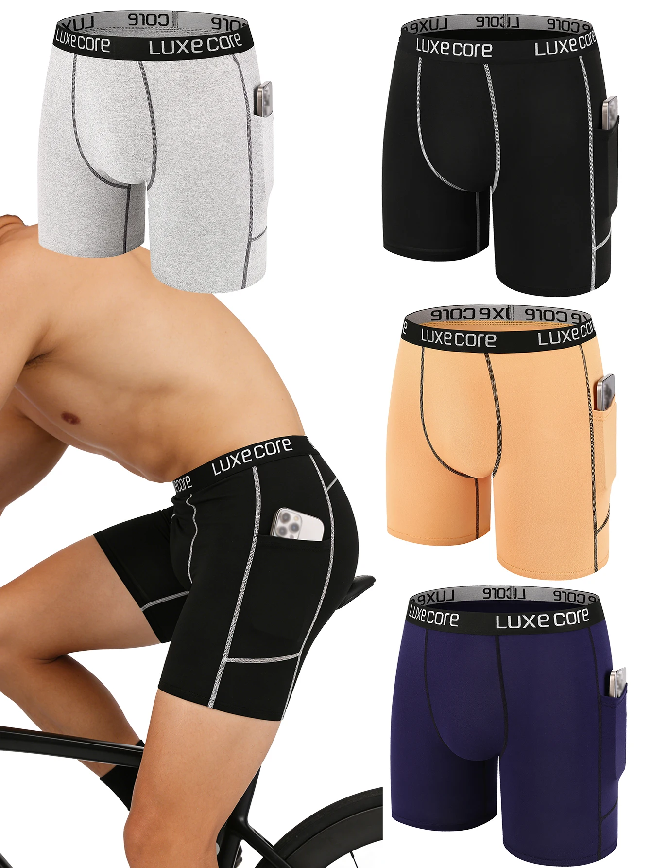 Men Sports Fitness Underpant Sports Tight Fitting Elastic Quick Drying Pocket Pant Basketball Training Outdoor Cycling Short
Men Sports Fitness Underpant Sports Tight Fitting Elastic Quick Drying Pocket Pant Basketball Training Outdoor Cycling Short