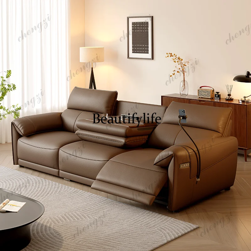 Luxury Electric Recliner Home Sofa Set Genuine Leather Upholstery Latest Design for Living Room Wholesale
Luxury Electric Recliner Home Sofa Set Genuine Leather Upholstery Latest Design for Living Room Wholesale