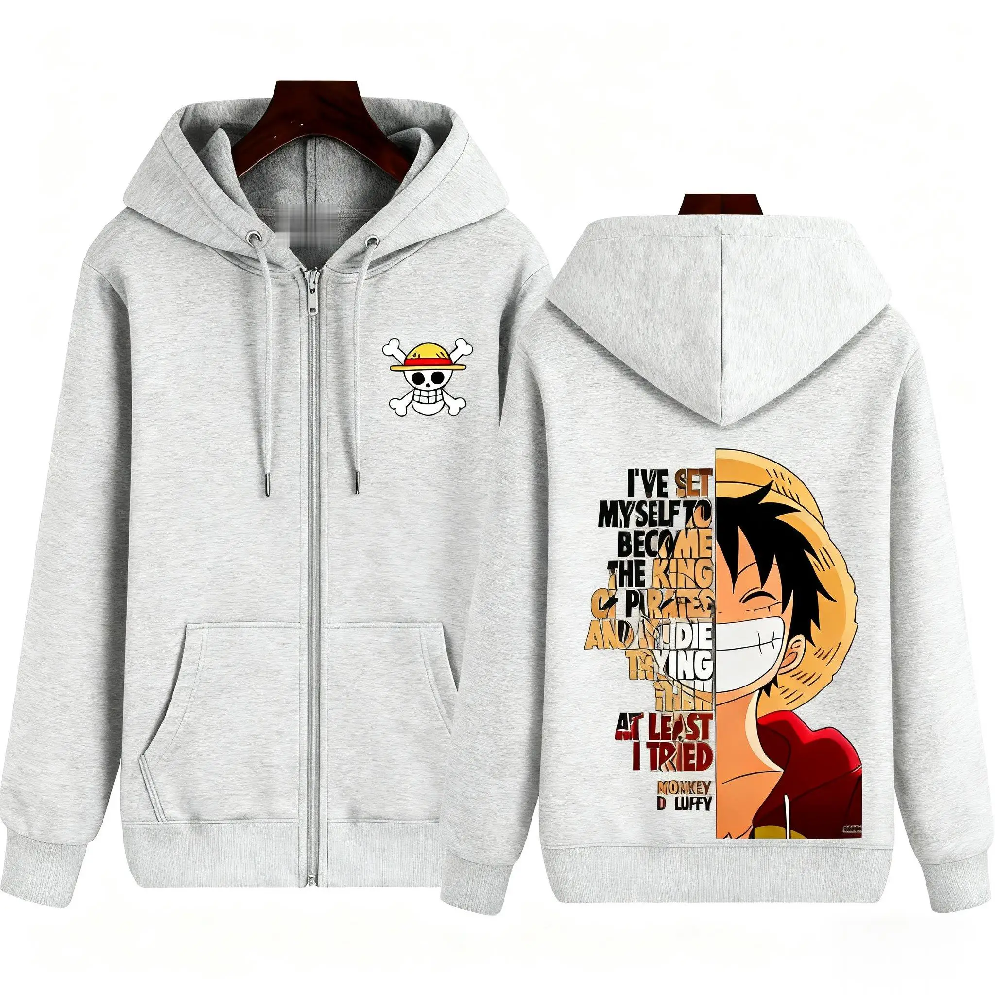 One Piece Anime Hoodie Zipper Jacket Men Women Monkey D Luffy Print Graphic Streetwear Casual Pullover Long Sleeve Tops Autumn
One Piece Anime Hoodie Zipper Jacket Men Women Monkey D Luffy Print Graphic Streetwear Casual Pullover Long Sleeve Tops Autumn