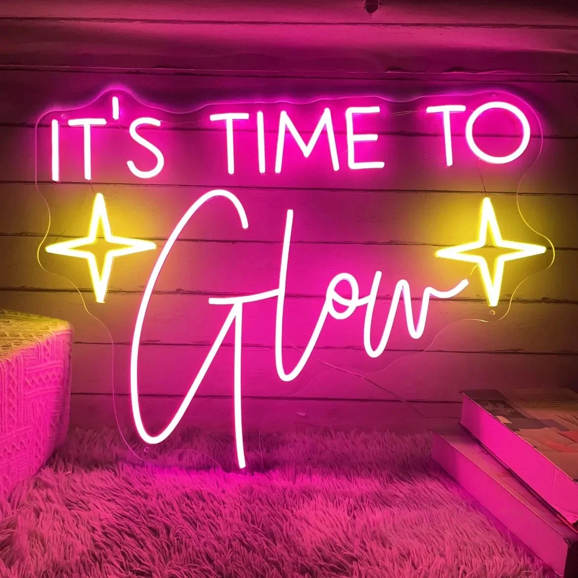 It's Time To Glow Star Neon Sign, Custom Girl Glow Party Quote LED Neon Light Beauty Rooom Hair Salon Spa Decor Business Sign
It's Time To Glow Star Neon Sign, Custom Girl Glow Party Quote LED Neon Light Beauty Rooom Hair Salon Spa Decor Business Sign