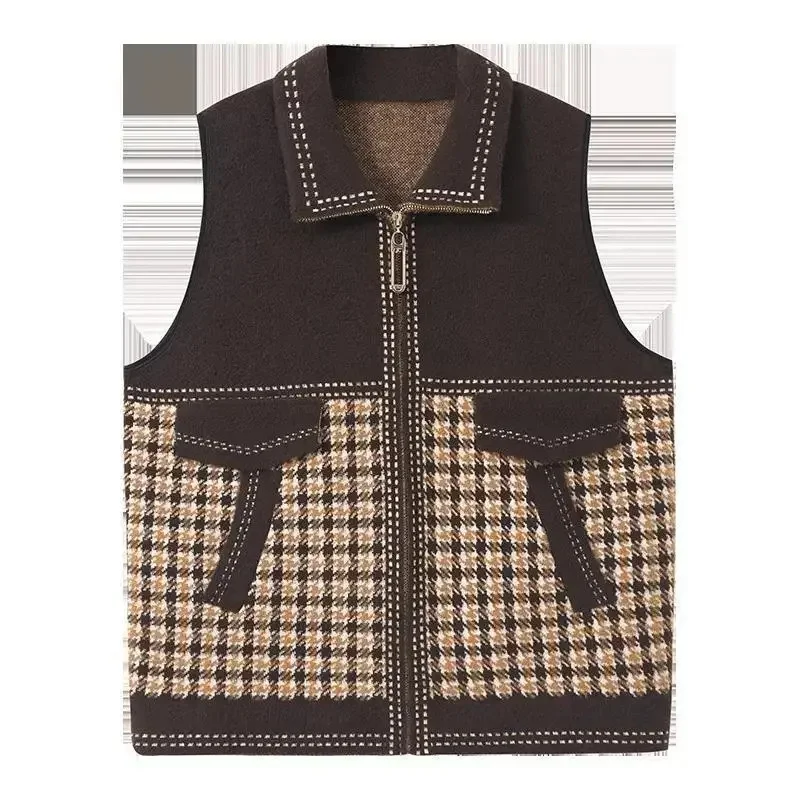 Fashion Double-Sided Vest Coat Women's 2026Spring Autumn New Mothers Cardigan Sleeveless Jacket Female Loose Plaid Waistcoat Top
Fashion Double-Sided Vest Coat Women's 2026Spring Autumn New Mothers Cardigan Sleeveless Jacket Female Loose Plaid Waistcoat Top