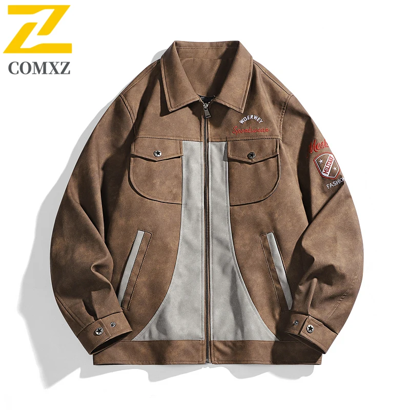 Men's Casual Jacket 2025 New Embroidered Fashion Versatile Windproof Breathable Lapel Leather Jacket Street Motorcycle Jacket
Men's Casual Jacket 2025 New Embroidered Fashion Versatile Windproof Breathable Lapel Leather Jacket Street Motorcycle Jacket