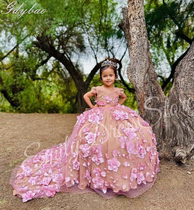 Customized Pink Luxury Flower Girl Dresses For Wedding Applique Tulle With Bow O-neck Kids Birthday Party First Communion Gown
Customized Pink Luxury Flower Girl Dresses For Wedding Applique Tulle With Bow O-neck Kids Birthday Party First Communion Gown