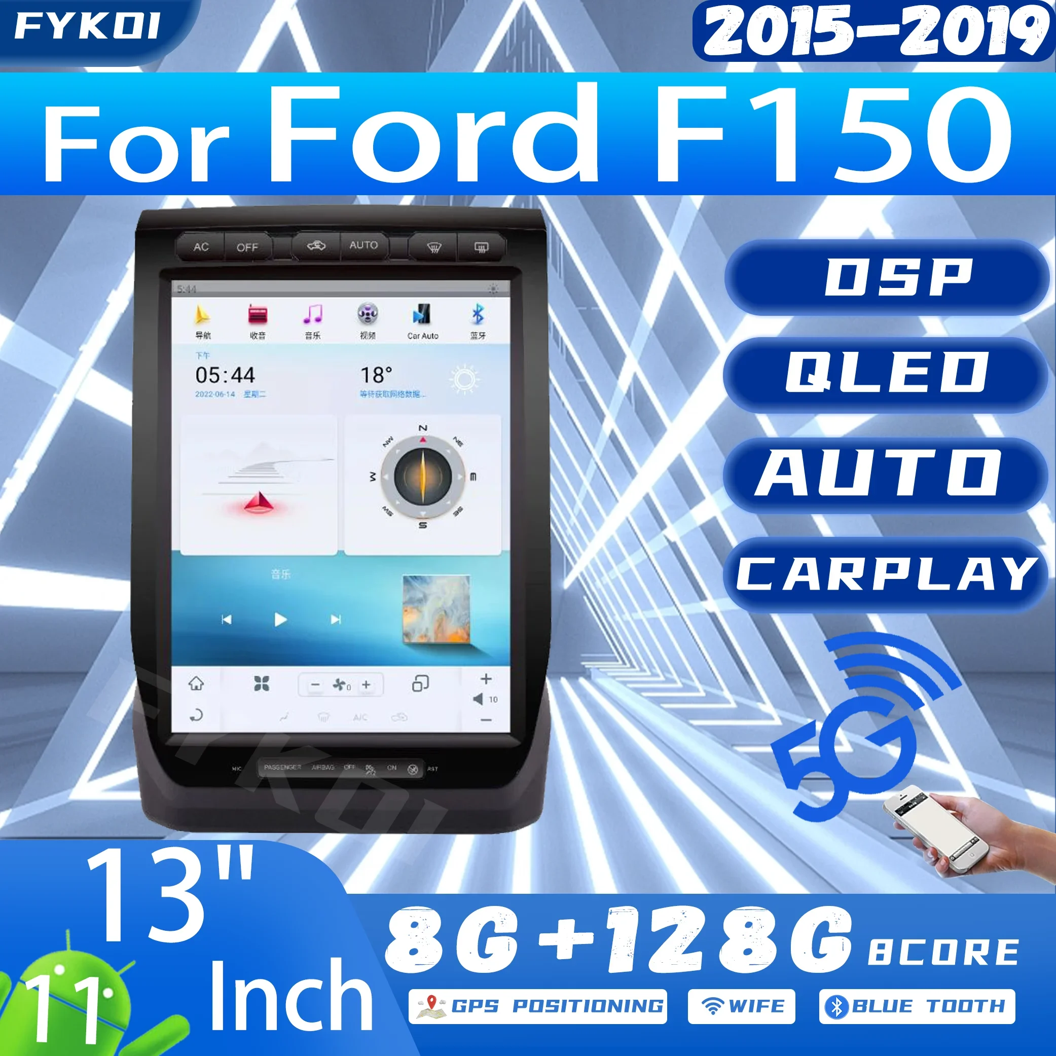 FYKOI Car Radio For Ford F150 2015-2019 Automotive Multimedia Carplay Android Auto Bluetooth Tesla Style GPS Navigation 4G WIFI
FYKOI Car Radio For Ford F150 2015-2019 Automotive Multimedia Carplay Android Auto Bluetooth Tesla Style GPS Navigation 4G WIFI