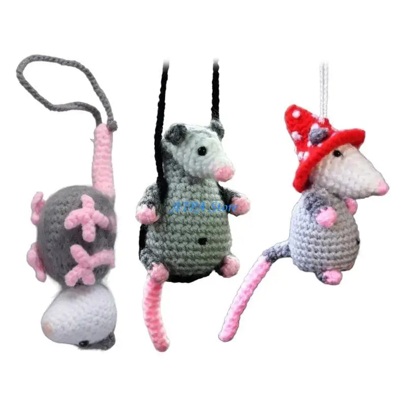 U13C Crochet Opossum Pendant Car Rearview Knitted Hanging Ornament Auto Charm
U13C Crochet Opossum Pendant Car Rearview Knitted Hanging Ornament Auto Charm