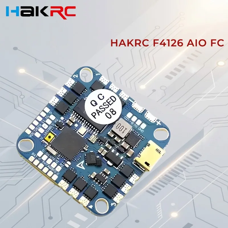HAKRC F4126 20A/40A AIO Flight Controller 2S-6S Lipo Built-in Current Sensor Black box Programmable LED for FPV Drones
HAKRC F4126 20A/40A AIO Flight Controller 2S-6S Lipo Built-in Current Sensor Black box Programmable LED for FPV Drones
