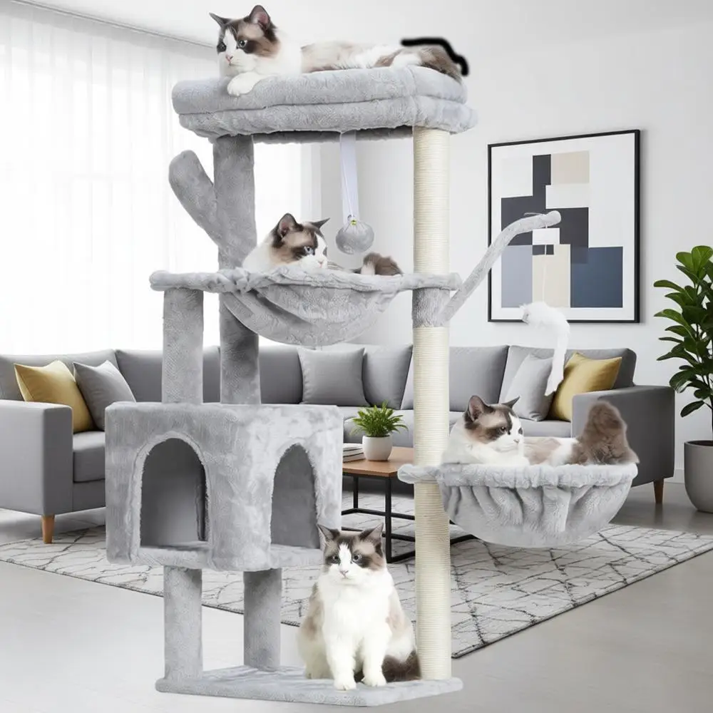 39.4 Inches Tower Condo with Scratching Post, Cat Tower for Indoor Cats, Fully Wrapped Sisal Pole, Soft Platform, 2 Baskets and
39.4 Inches Tower Condo with Scratching Post, Cat Tower for Indoor Cats, Fully Wrapped Sisal Pole, Soft Platform, 2 Baskets and
