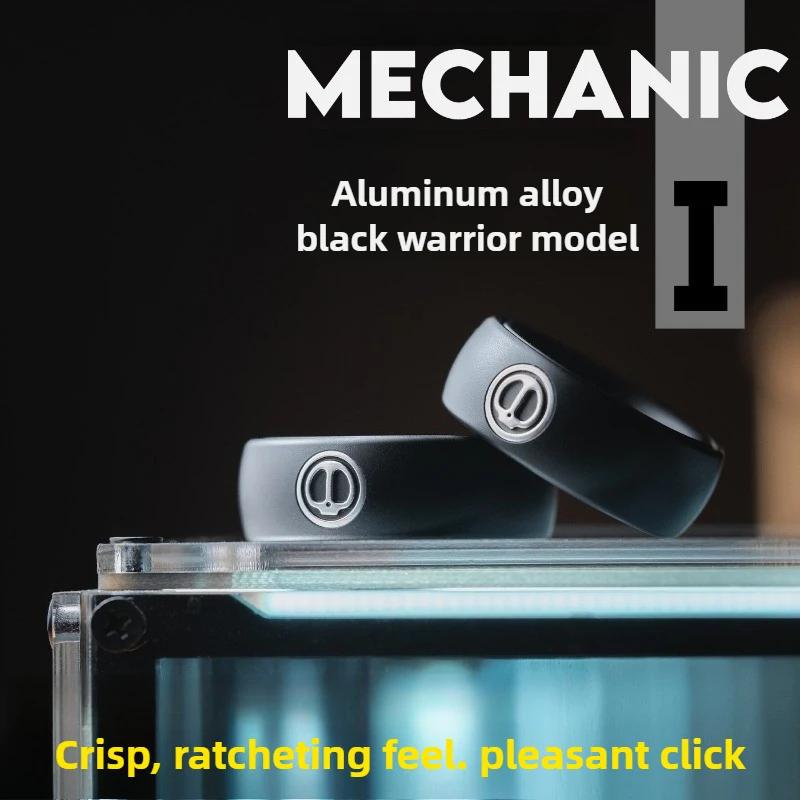 (Pre-sale) LAUTIE Mechanic I Black Warrior Aluminum Alloy Magnetic Paragraph Ratchet Finger Ring Ring Decompression Desktop Toy 
(Pre-sale) LAUTIE Mechanic I Black Warrior Aluminum Alloy Magnetic Paragraph Ratchet Finger Ring Ring Decompression Desktop Toy
