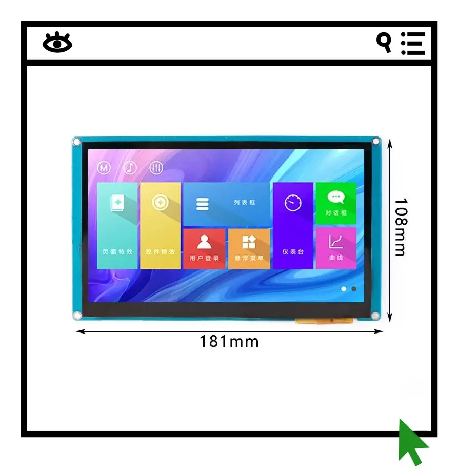 7-inch HMI Serial Port Smart Screen Capacitive/Resistive Touch LCD Display TJC8048X370_011C/R
7-inch HMI Serial Port Smart Screen Capacitive/Resistive Touch LCD Display TJC8048X370_011C/R