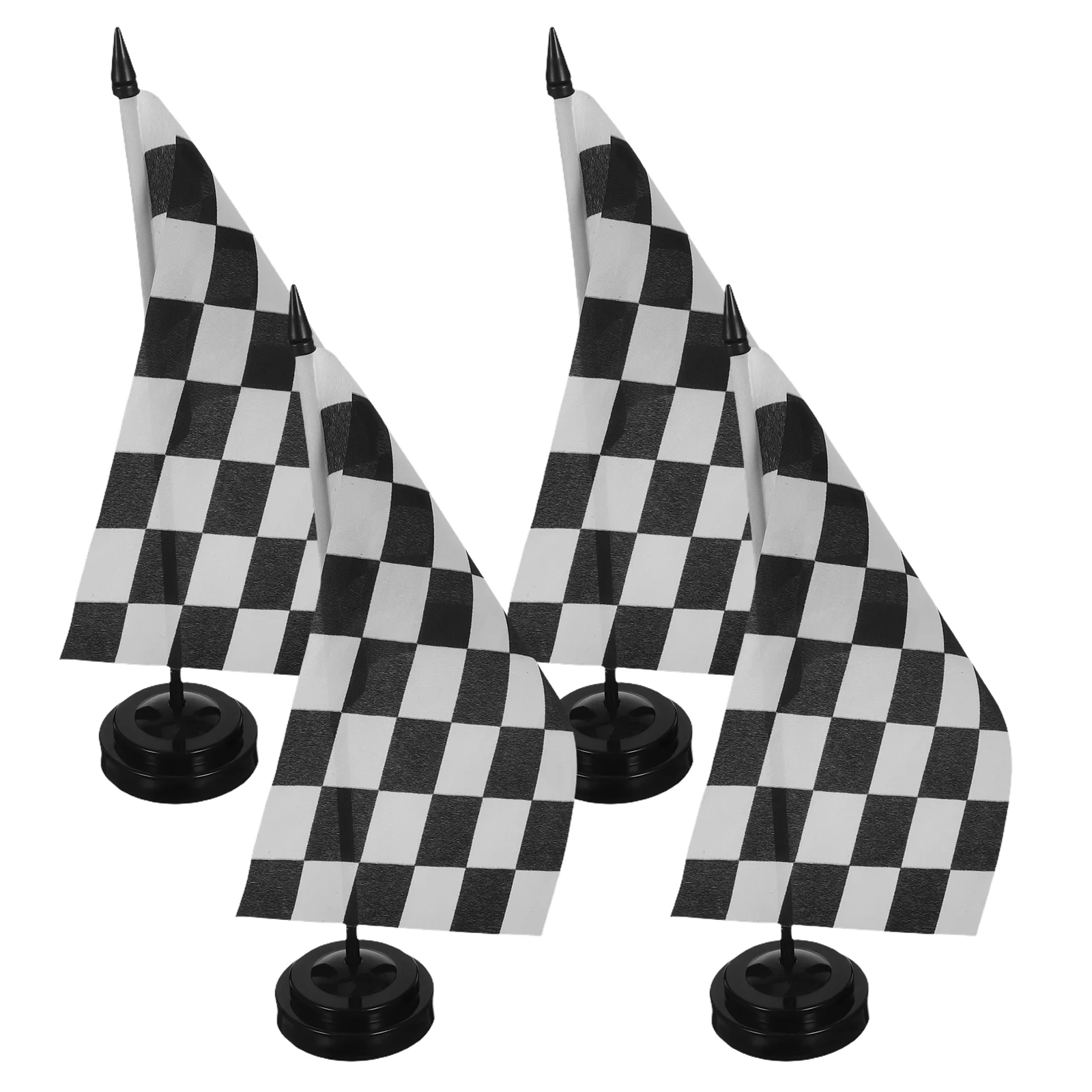 4pcs Black White Checkered Flags: Mini Racing Desk Flags With Stick Pole Base For Office Home Party Decorations
4pcs Black White Checkered Flags: Mini Racing Desk Flags With Stick Pole Base For Office Home Party Decorations