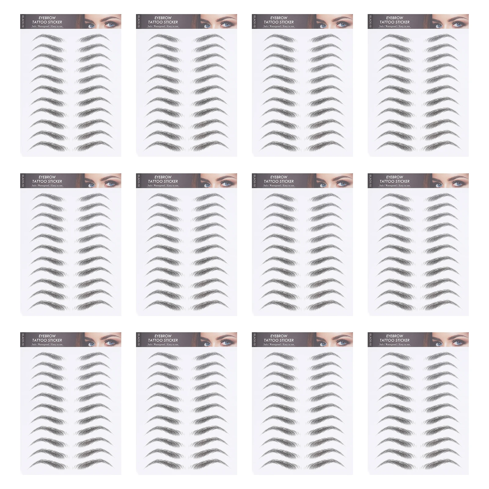 12Sheets WaterproofEyebrowStickers TemporaryTattoos SmallBlackKit EyebrowsFiller EyebrowTransfer ArtificialEyebrow Stencils
12Sheets WaterproofEyebrowStickers TemporaryTattoos SmallBlackKit EyebrowsFiller EyebrowTransfer ArtificialEyebrow Stencils