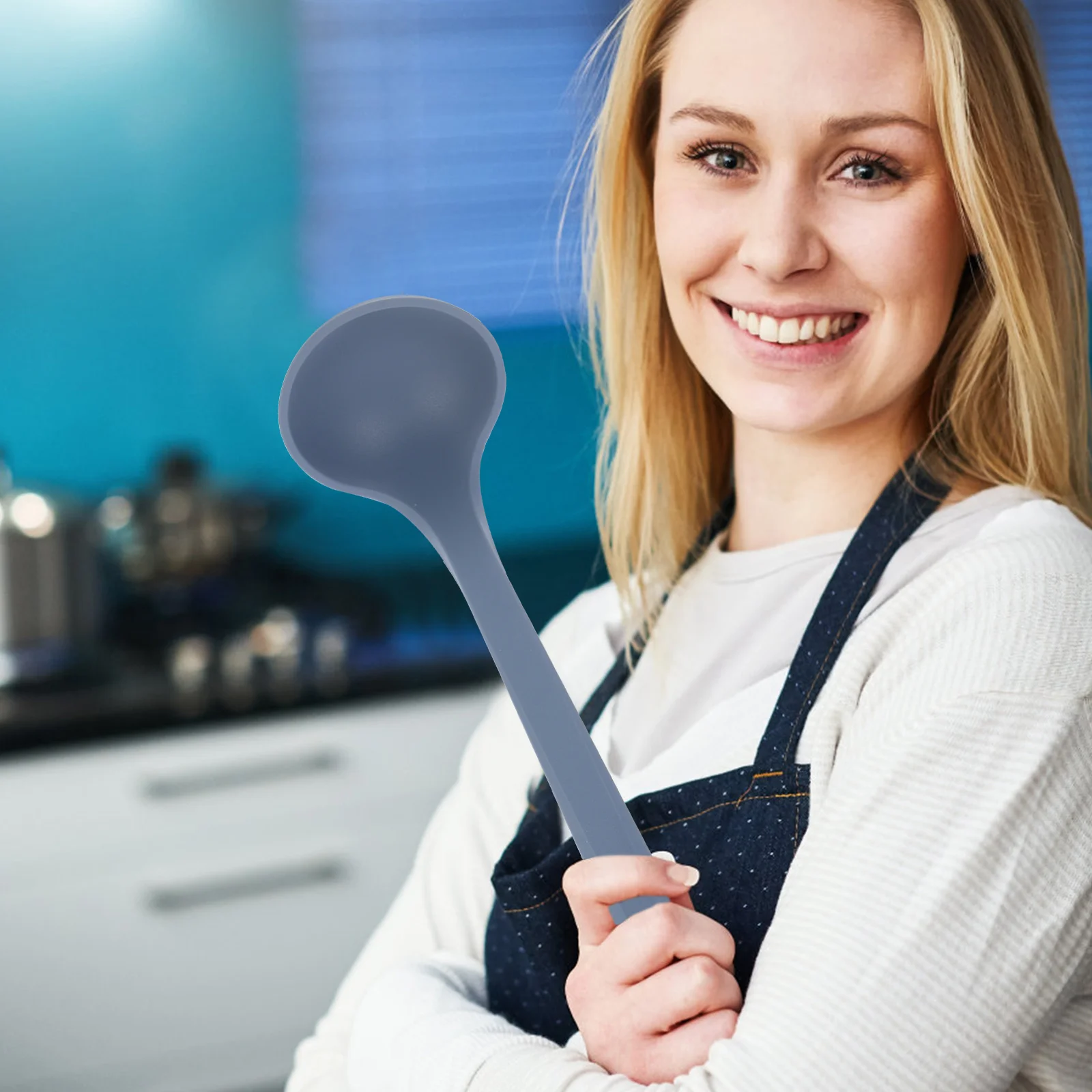 Sky Silicone Soup Spoon Long Handle Kitchen Cooking Nonstick Non-Stick Spoon Ladle Utensils Dining Tool
Sky Silicone Soup Spoon Long Handle Kitchen Cooking Nonstick Non-Stick Spoon Ladle Utensils Dining Tool