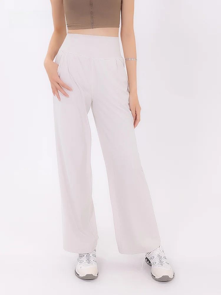 Casual High Waist Straight Leg Yoga Pants Women's Outerwear Thin Loose Wide Leg Sports Fitn Trousers by Tea Beau
Casual High Waist Straight Leg Yoga Pants Women's Outerwear Thin Loose Wide Leg Sports Fitn Trousers by Tea Beau