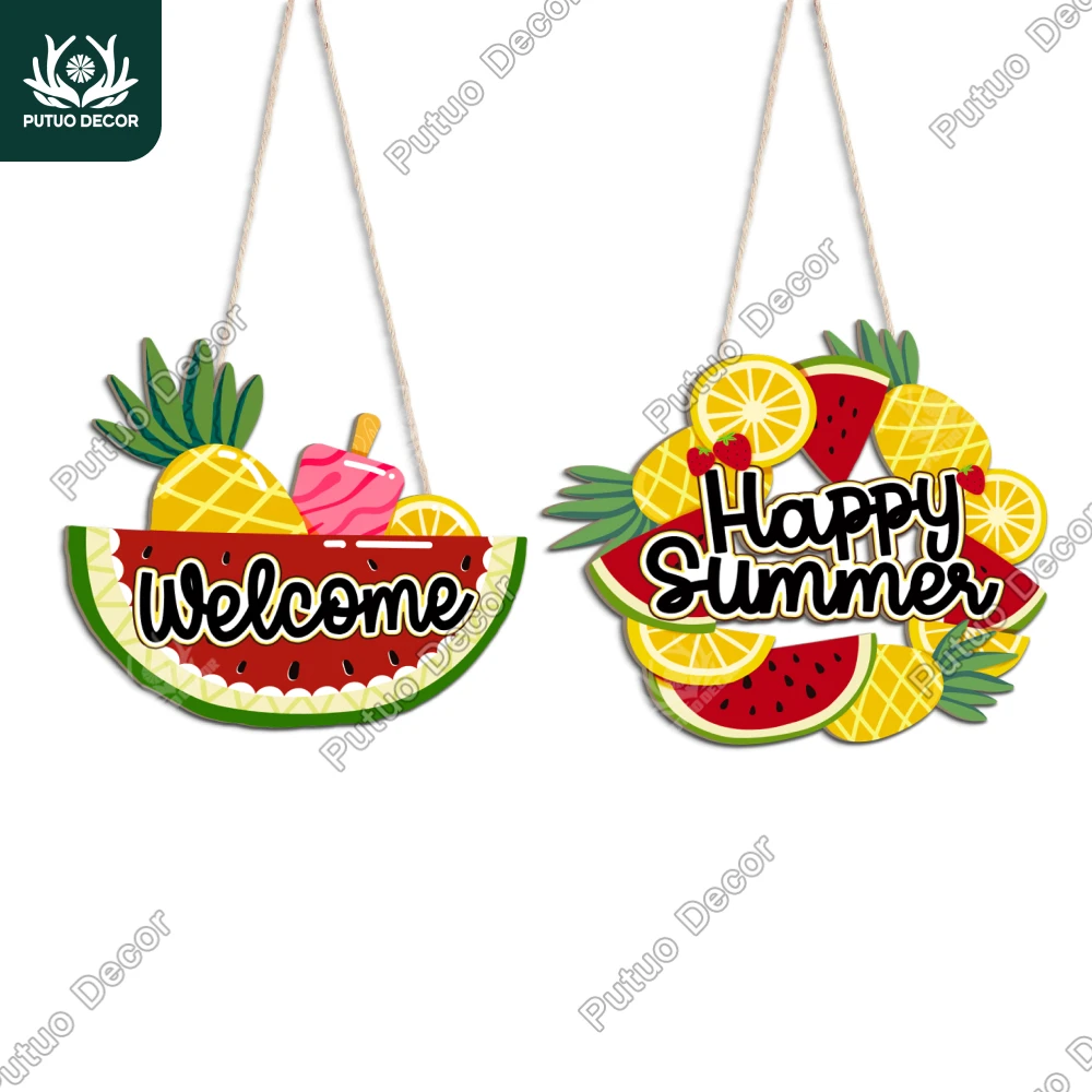 Putuo Decoration 2pc Watermelon pineapple lemon wood hanging plaque decoration, welcome happy summer, family coffee shop, gifts
Putuo Decoration 2pc Watermelon pineapple lemon wood hanging plaque decoration, welcome happy summer, family coffee shop, gifts