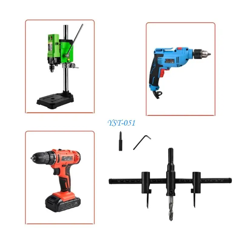 E15A Professional Adjustable Circle Cutting Tool 30-300mm Reinforced Manganese Steel Suitable for Wood and Plasterboard
E15A Professional Adjustable Circle Cutting Tool 30-300mm Reinforced Manganese Steel Suitable for Wood and Plasterboard